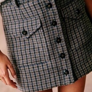 ISO Sezane Bettie Skirt Edinburgh Tile Fr 42